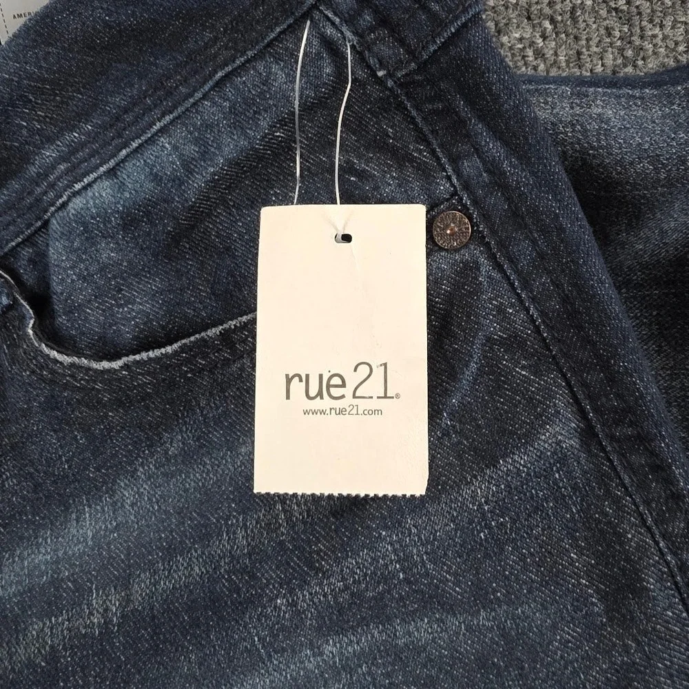 Rewash Vintage Reunion‎ Distressed Flare Jeans Dark Wash Blue Womens 13/31 Curvy